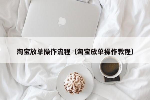 淘宝放单操作流程（淘宝放单操作教程）