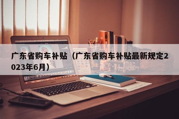 广东省购车补贴（广东省购车补贴最新规定2023年6月）